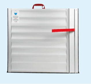 Modular flood barrier deployment at a commercial perimeter