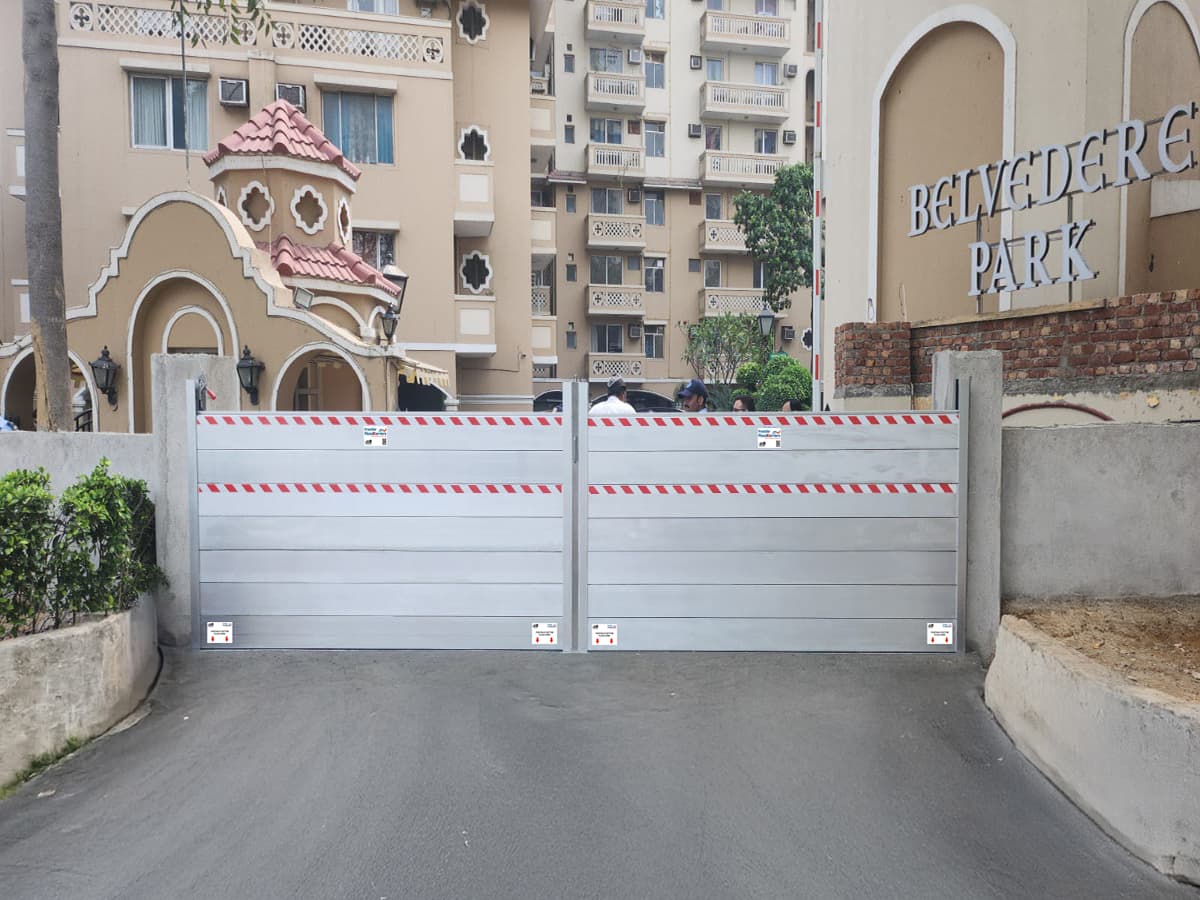 Frontier Flood Barrier installed on site